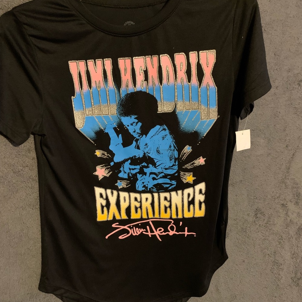 Jimi Hendrix black T-Shirt Kids Girls size Medium 7/9